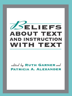 cover image of Beliefs About Text and Instruction With Text
